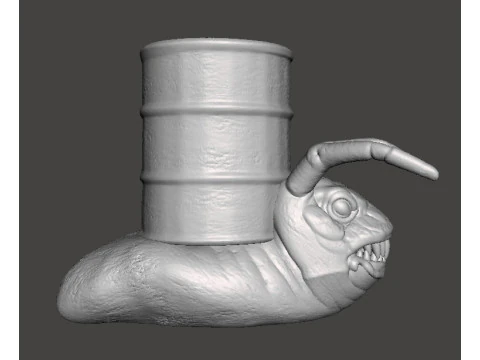 ALIEN STORM SNAIL DRUM MONSTER CREATURE MODEL FIGURE FOR HORROR AND FANTASY GAMES RPG DND 3D Print Model