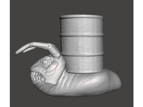 ALIEN STORM SNAIL DRUM MONSTER CREATURE MODEL FIGURE FOR HORROR AND FANTASY GAMES RPG DND 3D Print Model