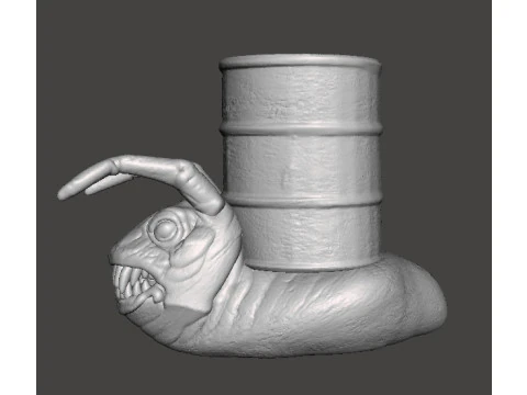 ALIEN STORM SNAIL DRUM MONSTER CREATURE MODEL FIGURE FOR HORROR AND FANTASY GAMES RPG DND 3D Print Model
