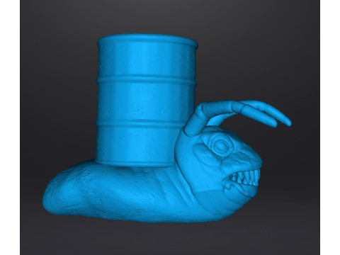 ALIEN STORM SNAIL DRUM MONSTER CREATURE MODEL FIGURE FOR HORROR AND FANTASY GAMES RPG DND 3D Print Model