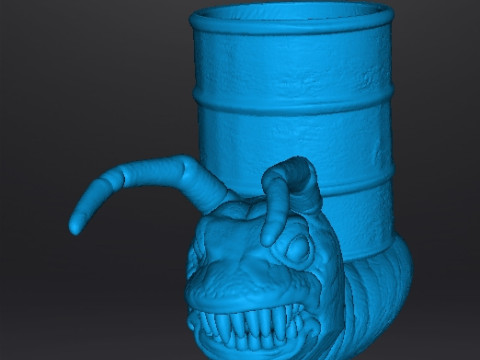 ALIEN STORM SNAIL DRUM MONSTER CREATURE MODEL FIGURE FOR HORROR AND FANTASY GAMES RPG DND 3D Print Model