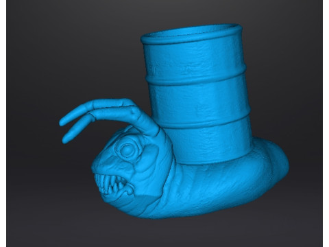 ALIEN STORM SNAIL DRUM MONSTER CREATURE MODEL FIGURE FOR HORROR AND FANTASY GAMES RPG DND 3D Print Model