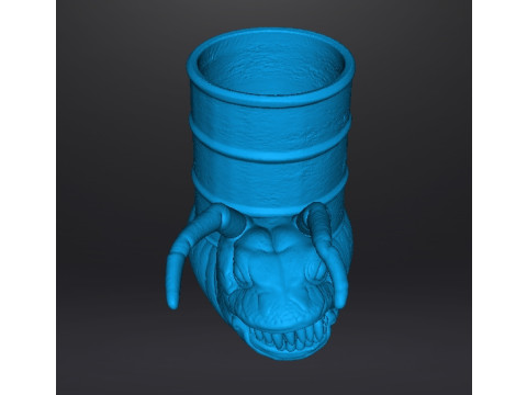ALIEN STORM SNAIL DRUM MONSTER CREATURE MODEL FIGURE FOR HORROR AND FANTASY GAMES RPG DND 3D Print Model