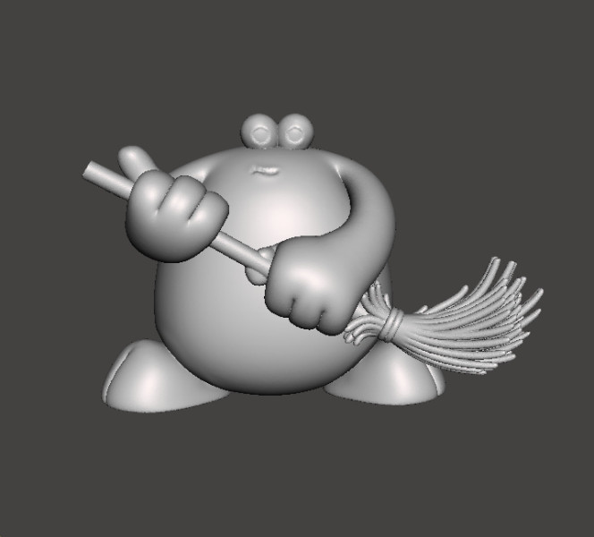 TRAP DOOR BERK WITH BROOM FANTASY FIGURE MODEL TOY SCULPTURE 3D 打印模型 .c4d .max .obj .3ds .fbx .stl .blend 