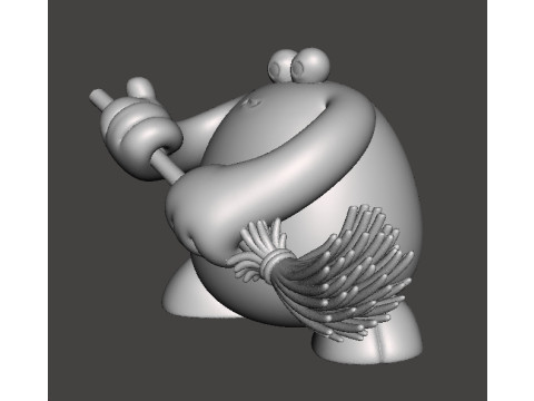 TRAP DOOR BERK WITH BROOM FANTASY FIGURE MODEL TOY SCULPTURE 3D 打印模型