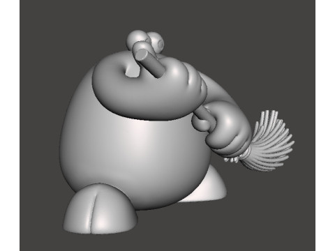 TRAP DOOR BERK WITH BROOM FANTASY FIGURE MODEL TOY SCULPTURE 3D 打印模型