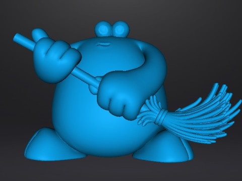 TRAP DOOR BERK WITH BROOM FANTASY FIGURE MODEL TOY SCULPTURE 3D 打印模型