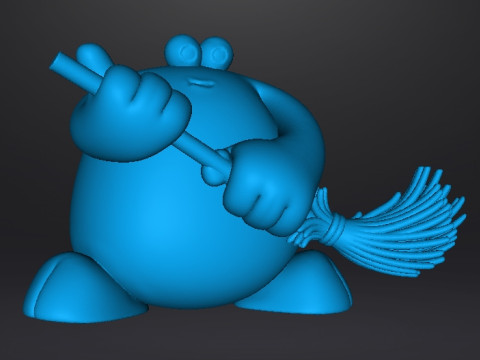 TRAP DOOR BERK WITH BROOM FANTASY FIGURE MODEL TOY SCULPTURE 3D 打印模型