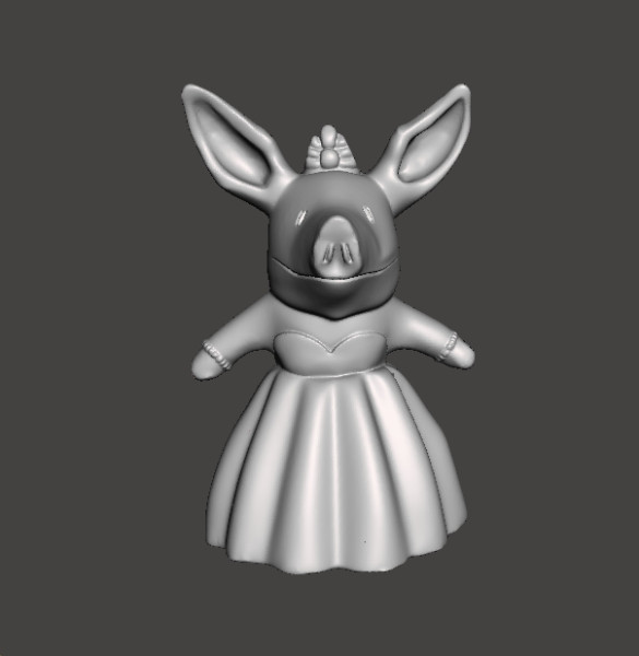 OLIVIA THE PIG OPERA SINGER FIGURE MODEL TOY STATUE ORNAMENT FOR KIDS Model Cetak 3D .c4d .max .obj .3ds .fbx .stl .blend 