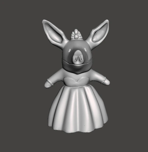 OLIVIA THE PIG OPERA SINGER FIGURE MODEL TOY STATUE ORNAMENT FOR KIDS 3D Print Model .c4d .max .obj .3ds .fbx .stl .blend 