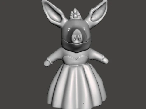 OLIVIA THE PIG OPERA SINGER FIGURE MODEL TOY STATUE ORNAMENT FOR KIDS 3D Print Model