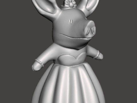 OLIVIA THE PIG OPERA SINGER FIGURE MODEL TOY STATUE ORNAMENT FOR KIDS Model Cetak 3D