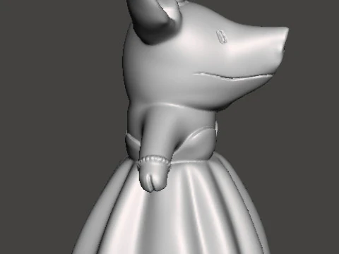 OLIVIA THE PIG OPERA SINGER FIGURE MODEL TOY STATUE ORNAMENT FOR KIDS 3D Print Model