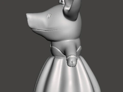 OLIVIA THE PIG OPERA SINGER FIGURE MODEL TOY STATUE ORNAMENT FOR KIDS 3D Print Model