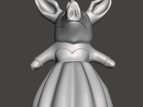 OLIVIA THE PIG OPERA SINGER FIGURE MODEL TOY STATUE ORNAMENT FOR KIDS Model Cetak 3D
