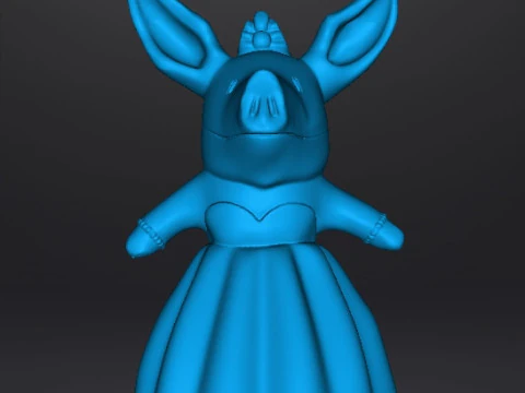 OLIVIA THE PIG OPERA SINGER FIGURE MODEL TOY STATUE ORNAMENT FOR KIDS 3D Print Model
