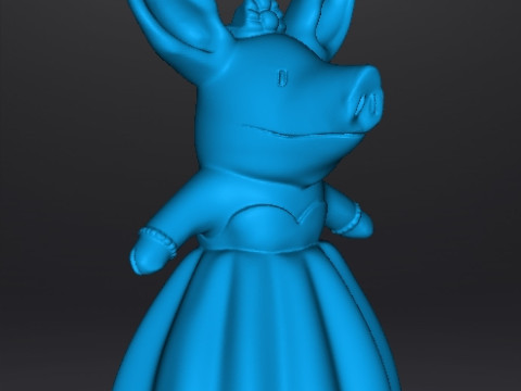 OLIVIA THE PIG OPERA SINGER FIGURE MODEL TOY STATUE ORNAMENT FOR KIDS Model Cetak 3D