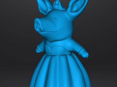 OLIVIA THE PIG OPERA SINGER FIGURE MODEL TOY STATUE ORNAMENT FOR KIDS Model Cetak 3D