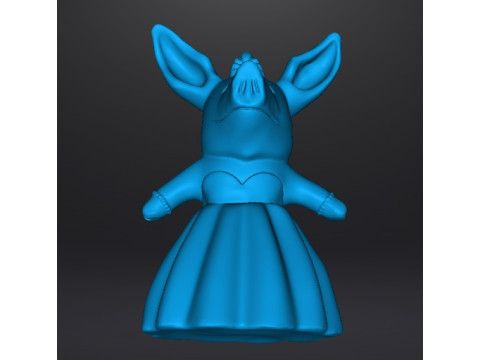 OLIVIA THE PIG OPERA SINGER FIGURE MODEL TOY STATUE ORNAMENT FOR KIDS Model Cetak 3D