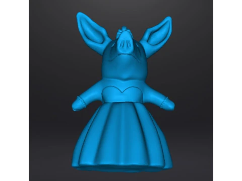 OLIVIA THE PIG OPERA SINGER FIGURE MODEL TOY STATUE ORNAMENT FOR KIDS 3D Print Model