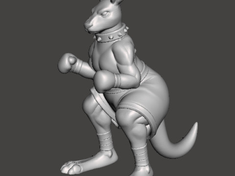 STREETS OF RAGE ROO MINIATURE MODEL FOR FANTASY GAMES RPG DND 3D 打印模型