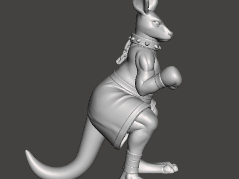 STREETS OF RAGE ROO MINIATURE MODEL FOR FANTASY GAMES RPG DND 3D 打印模型