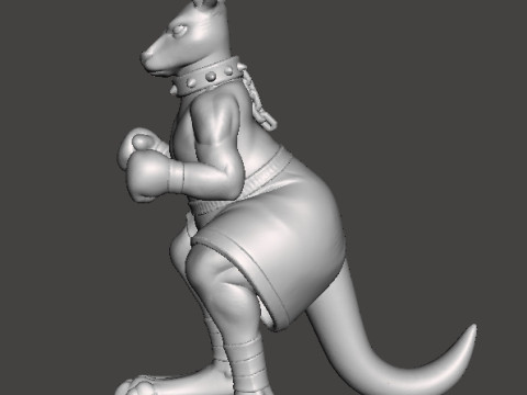 STREETS OF RAGE ROO MINIATURE MODEL FOR FANTASY GAMES RPG DND 3D 打印模型