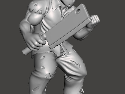 RICK TAYLOR CLASSIC W CLEAVER MODEL FIGURE FOR HORROR AND FANTASY GAMES RPG DND 3D Принт Модель