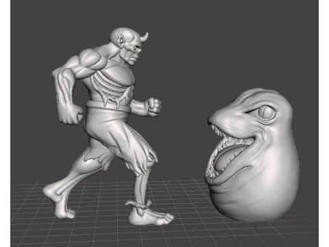 ALTERED BEAST GRAVE MASTER MINIATURE MODEL FANTASY OR SCIFI GAMES RPG DND 3D Print Model