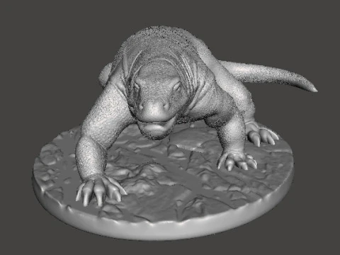 VARANUS MONITOR LIZARD REALISTIC SCULPTURE FIGURE MODEL ANIMAL WILDLIFE 3D Print Model