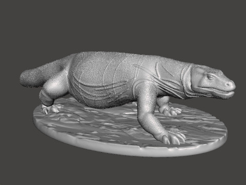 巨蜥巨蜥逼真雕塑模型动物野生动物 3D 打印模型