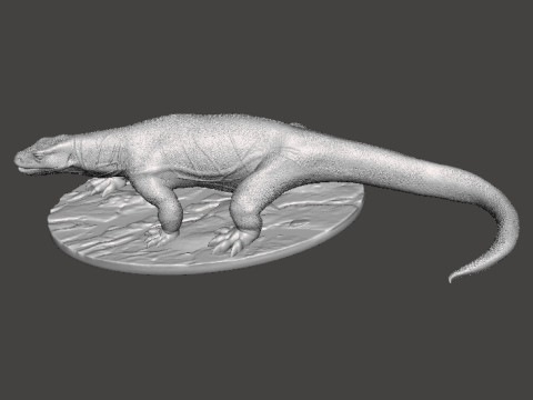 巨蜥巨蜥逼真雕塑模型动物野生动物 3D 打印模型