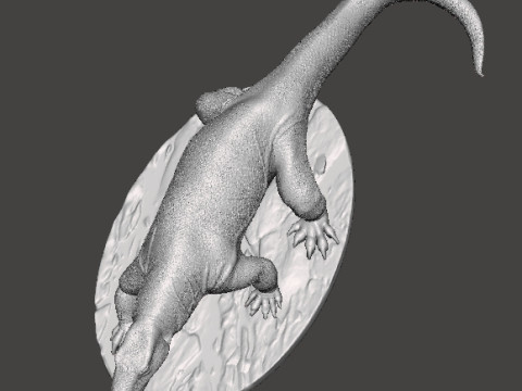 巨蜥巨蜥逼真雕塑模型动物野生动物 3D 打印模型