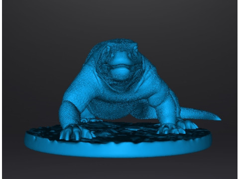 巨蜥巨蜥逼真雕塑模型动物野生动物 3D 打印模型