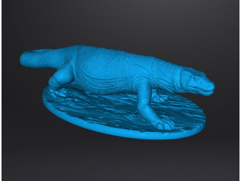 巨蜥巨蜥逼真雕塑模型动物野生动物 3D 打印模型