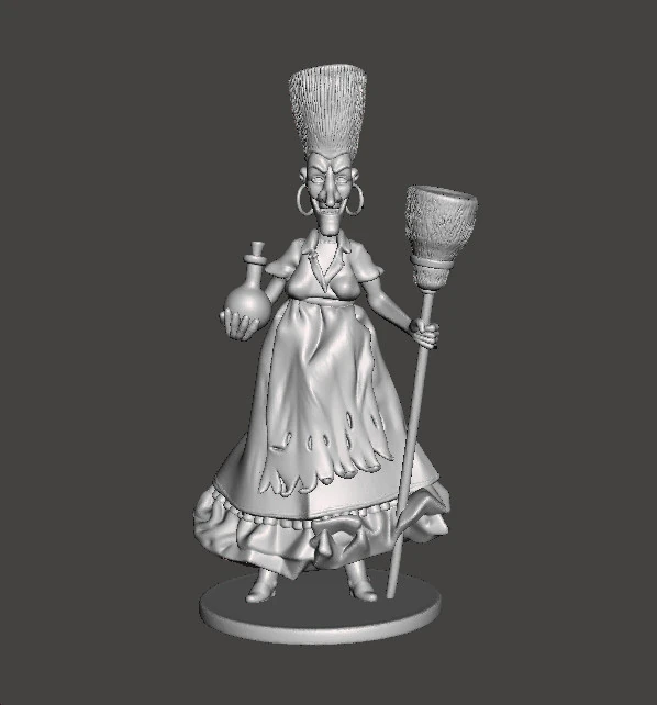 Ornamen Patung Patung Model Figur RUE BROCA WITCH LA SORCIERE Model Cetak 3D .c4d .max .obj .3ds .fbx .stl .blend 