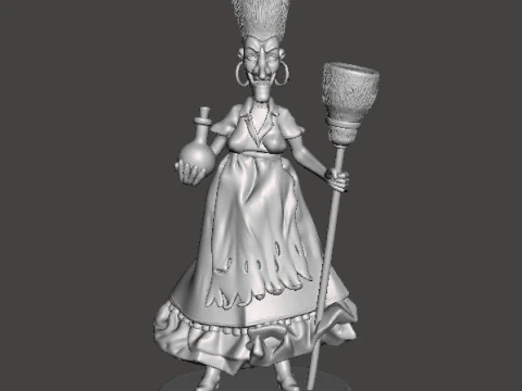 RUE BROCA WITCH LA SORCIERE FIGURE MODEL SCULPTURE STATUE ORNAMENT 3D Print Model