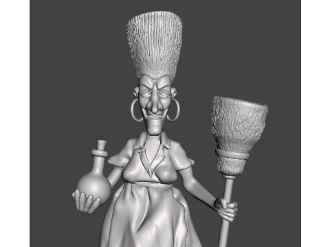 RUE BROCA WITCH LA SORCIERE FIGURE MODEL SCULPTURE STATUE ORNAMENT Model do druku 3D