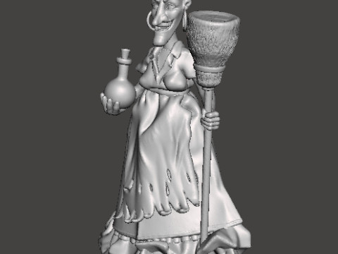 RUE BROCA WITCH LA SORCIERE FIGURE MODEL SCULPTURE STATUE ORNAMENT Model do druku 3D