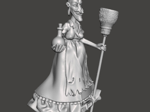RUE BROCA WITCH LA SORCIERE FIGURE MODEL SCULPTURE STATUE ORNAMENT Model do druku 3D