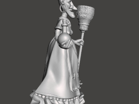 RUE BROCA WITCH LA SORCIERE FIGURE MODEL SCULPTURE STATUE ORNAMENT Model do druku 3D