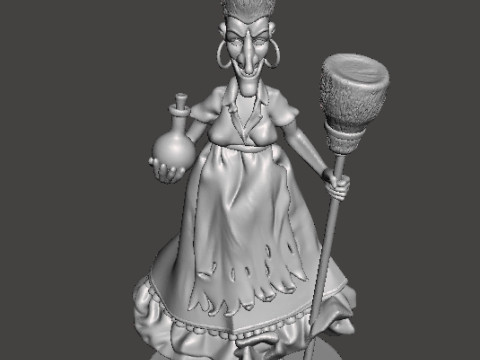 RUE BROCA WITCH LA SORCIERE FIGURE MODEL SCULPTURE STATUE ORNAMENT Model do druku 3D
