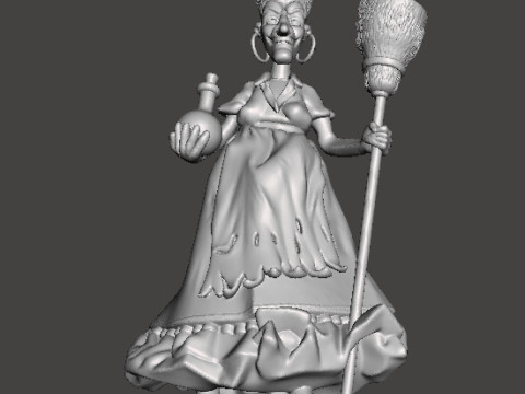 RUE BROCA WITCH LA SORCIERE FIGURE MODEL SCULPTURE STATUE ORNAMENT Model do druku 3D