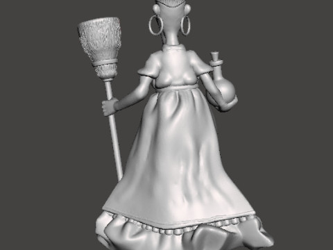 RUE BROCA WITCH LA SORCIERE FIGURE MODEL SCULPTURE STATUE ORNAMENT Model do druku 3D