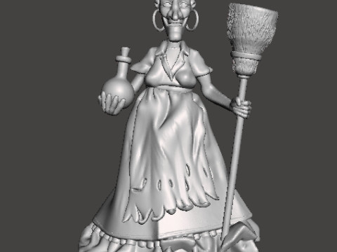 RUE BROCA WITCH LA SORCIERE FIGURE MODEL SCULPTURE STATUE ORNAMENT Model do druku 3D
