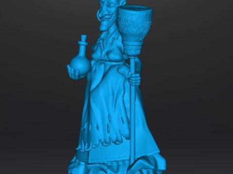 Ornamen Patung Patung Model Figur RUE BROCA WITCH LA SORCIERE Model Cetak 3D