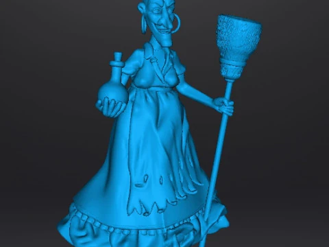 Ornamen Patung Patung Model Figur RUE BROCA WITCH LA SORCIERE Model Cetak 3D