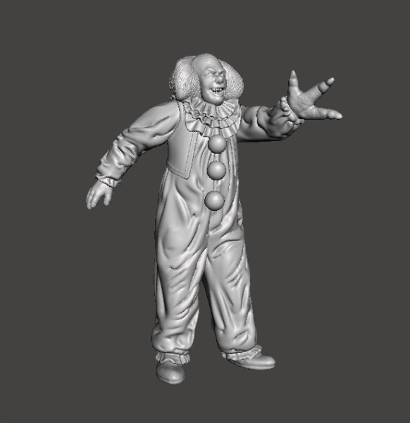 PENNYWISE IT 1990 MINIATURE MODEL FOR HORROR OR FANTASY GAMES RPG DND 3D 프린트 모델 .c4d .max .obj .3ds .fbx .stl .blend
