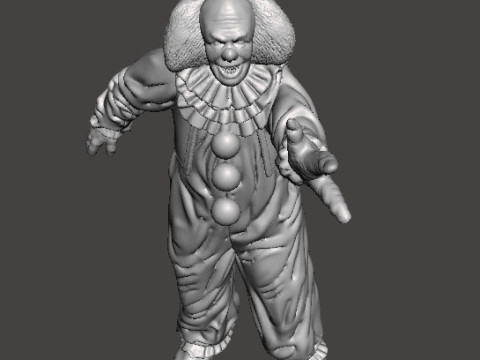 PENNYWISE IT 1990 MINIATURE MODEL FOR HORROR OR FANTASY GAMES RPG DND 3D 프린트 모델