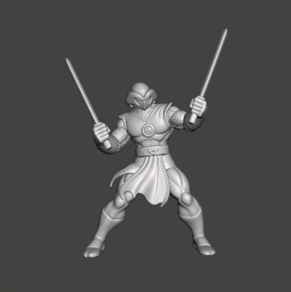 SHADOW DRAGON NINJA MINIATURE MODEL FANTASY GAMES RPG DND Modello di stampa 3D .c4d .max .obj .3ds .fbx .stl .blend